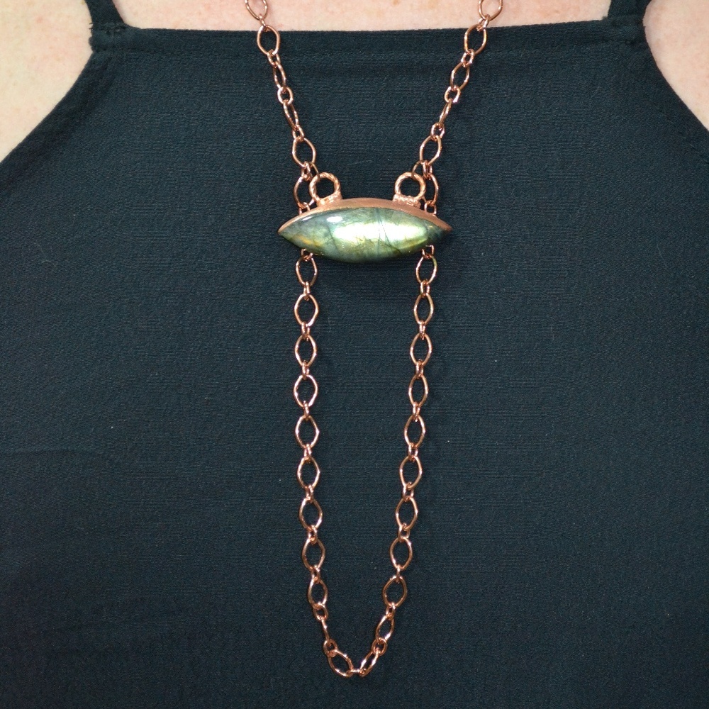 TVD Copper Electroform Labradorite Necklace